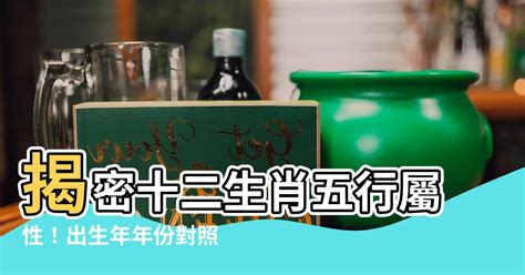 生肖 屬性|十二生肖五行屬性對照表